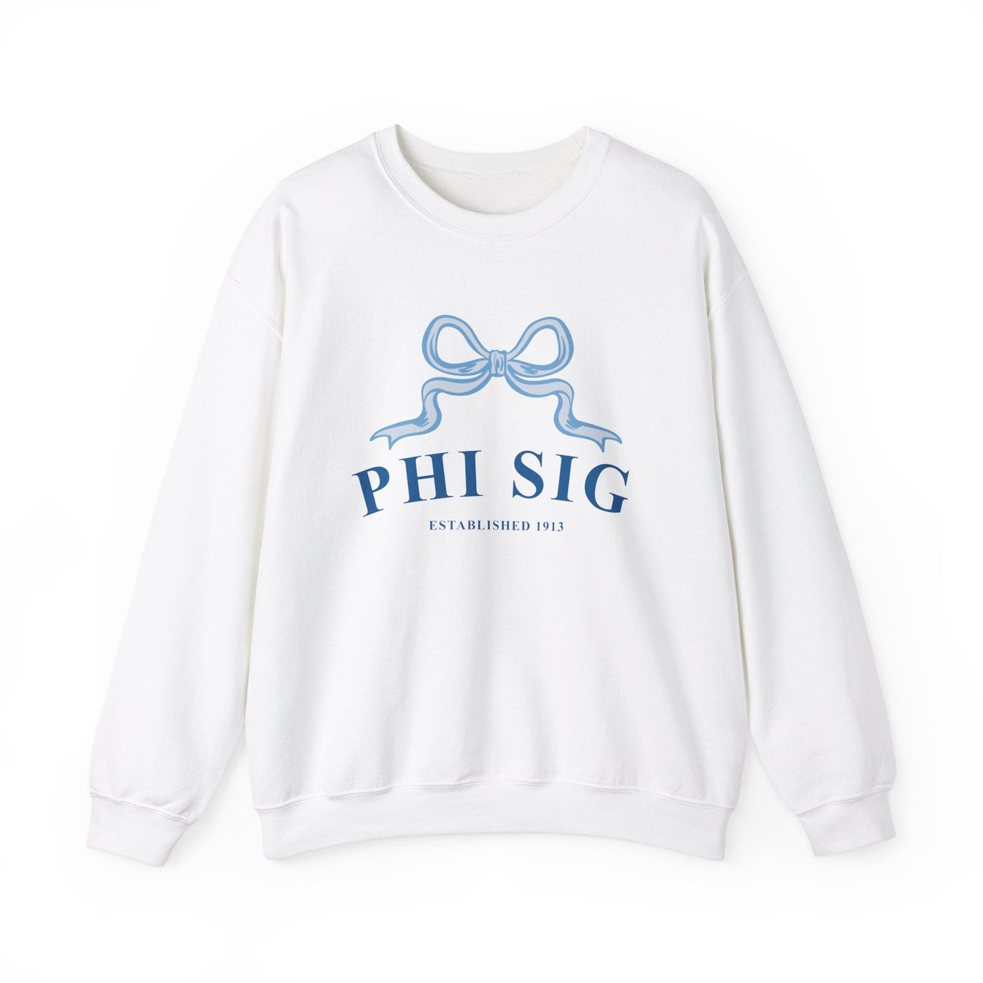 Phi Sigma Sigma Ribbon Sorority Crewneck | Phi Sig Trendy Sweatshirt Big Little Recruitment Gift