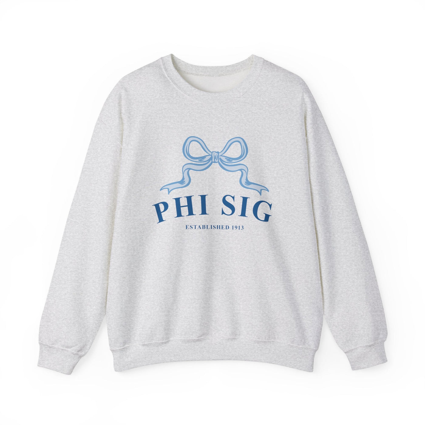 Phi Sigma Sigma Ribbon Sorority Crewneck | Phi Sig Trendy Sweatshirt Big Little Recruitment Gift