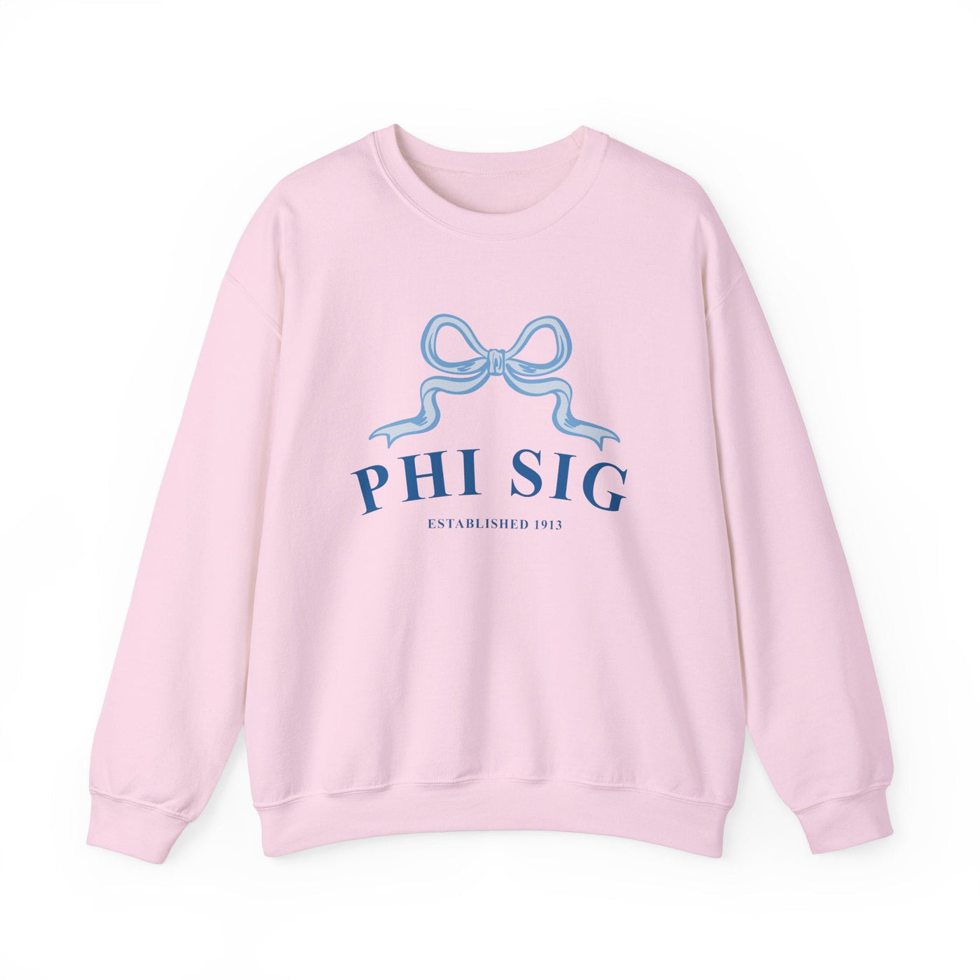 Phi Sigma Sigma Ribbon Sorority Crewneck | Phi Sig Trendy Sweatshirt Big Little Recruitment Gift