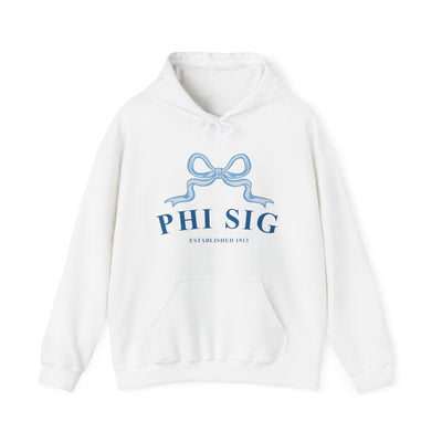 Phi Sigma Sigma Ribbon Sorority Hoodie | Phi Sig Trendy Sweatshirt Big Little Recruitment Gift