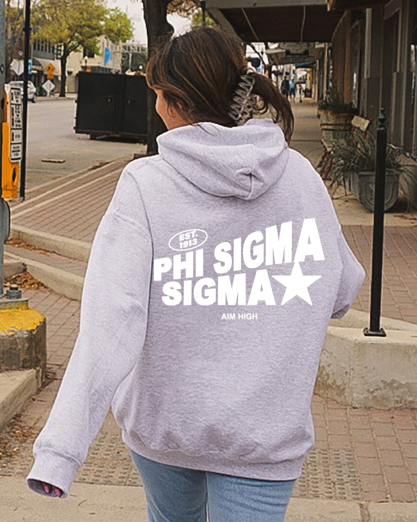 Phi Sigma Sigma Trendy Star Sorority Hoodie | Phi Sig Cute Sweatshirt | Big Little Gift | Recruitment Gift