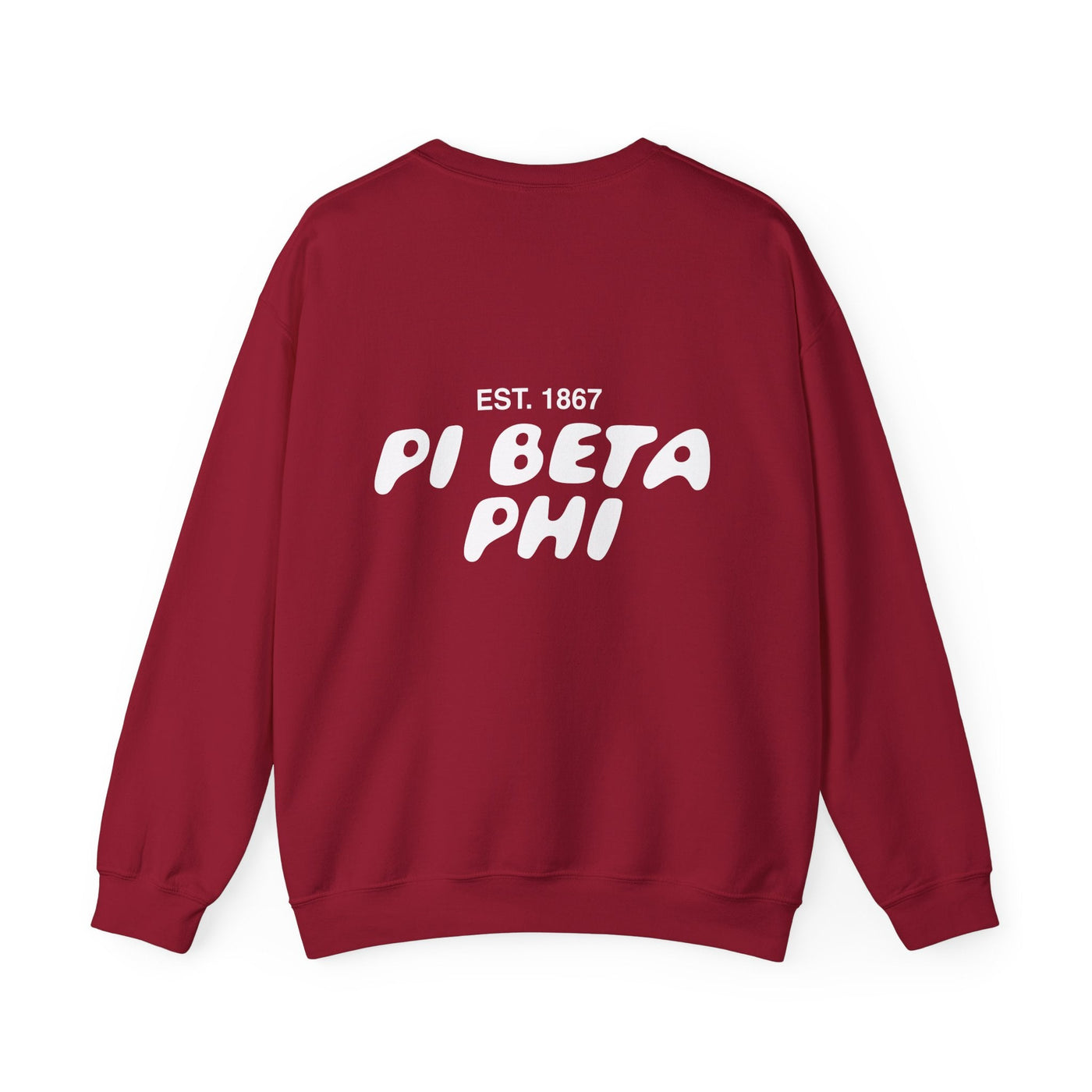 Pi Beta Phi Bubble Font Sorority Crewneck Sweatshirt | Pi Phi Trendy Sweatshirt | Big Little Gift | Recruitment Gift