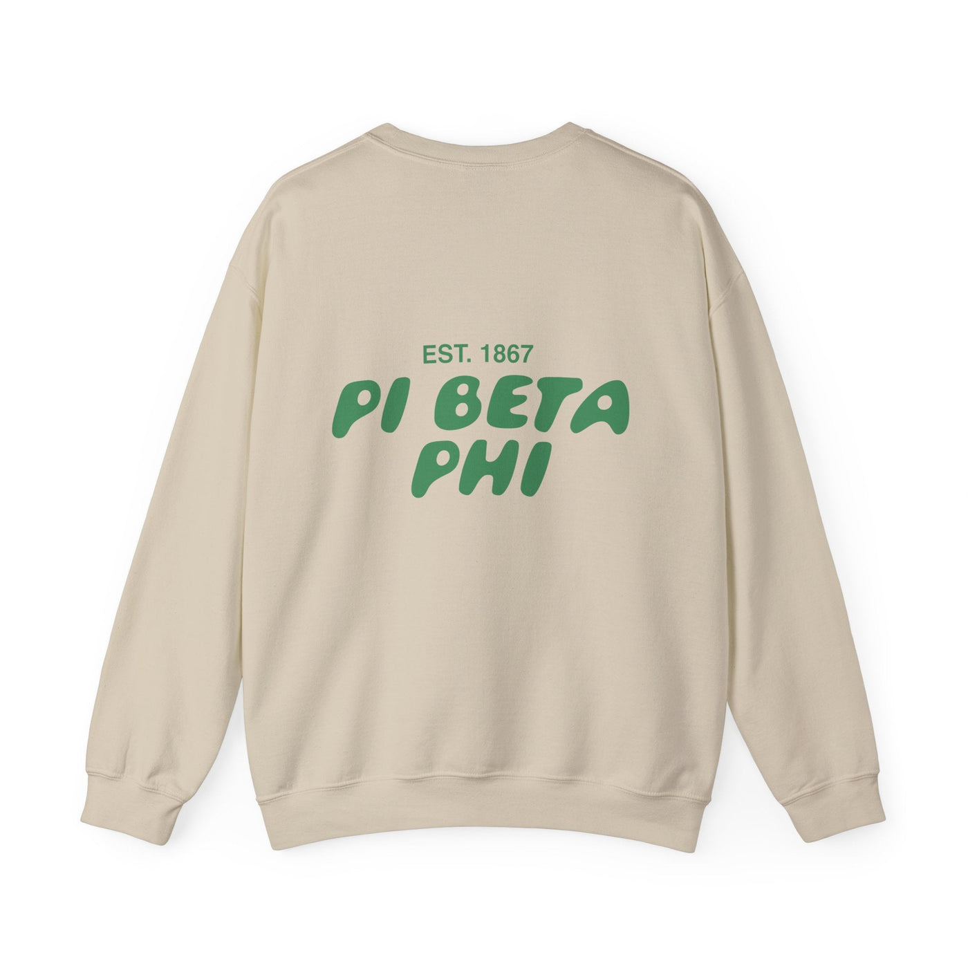 Pi Beta Phi Bubble Font Sorority Crewneck Sweatshirt | Pi Phi Trendy Sweatshirt | Big Little Gift | Recruitment Gift