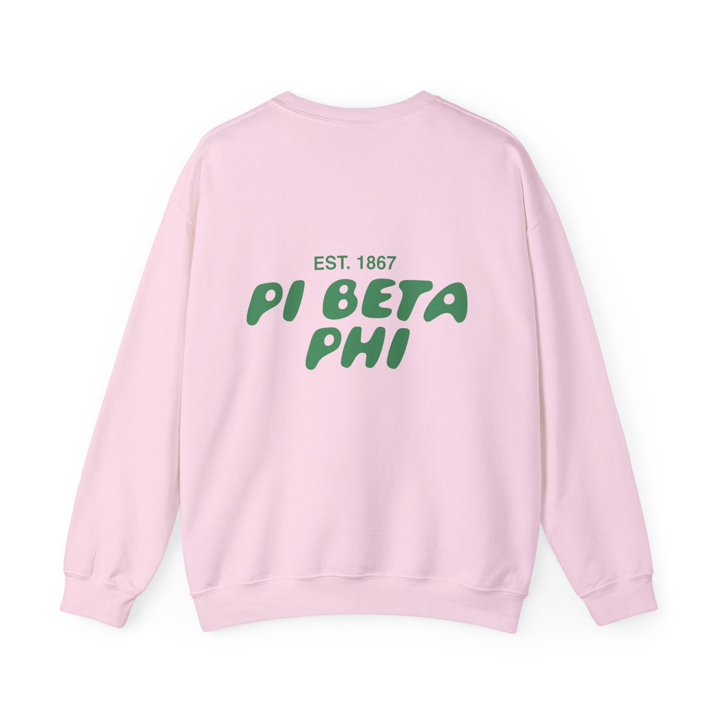 Pi Beta Phi Bubble Font Sorority Crewneck Sweatshirt | Pi Phi Trendy Sweatshirt | Big Little Gift | Recruitment Gift