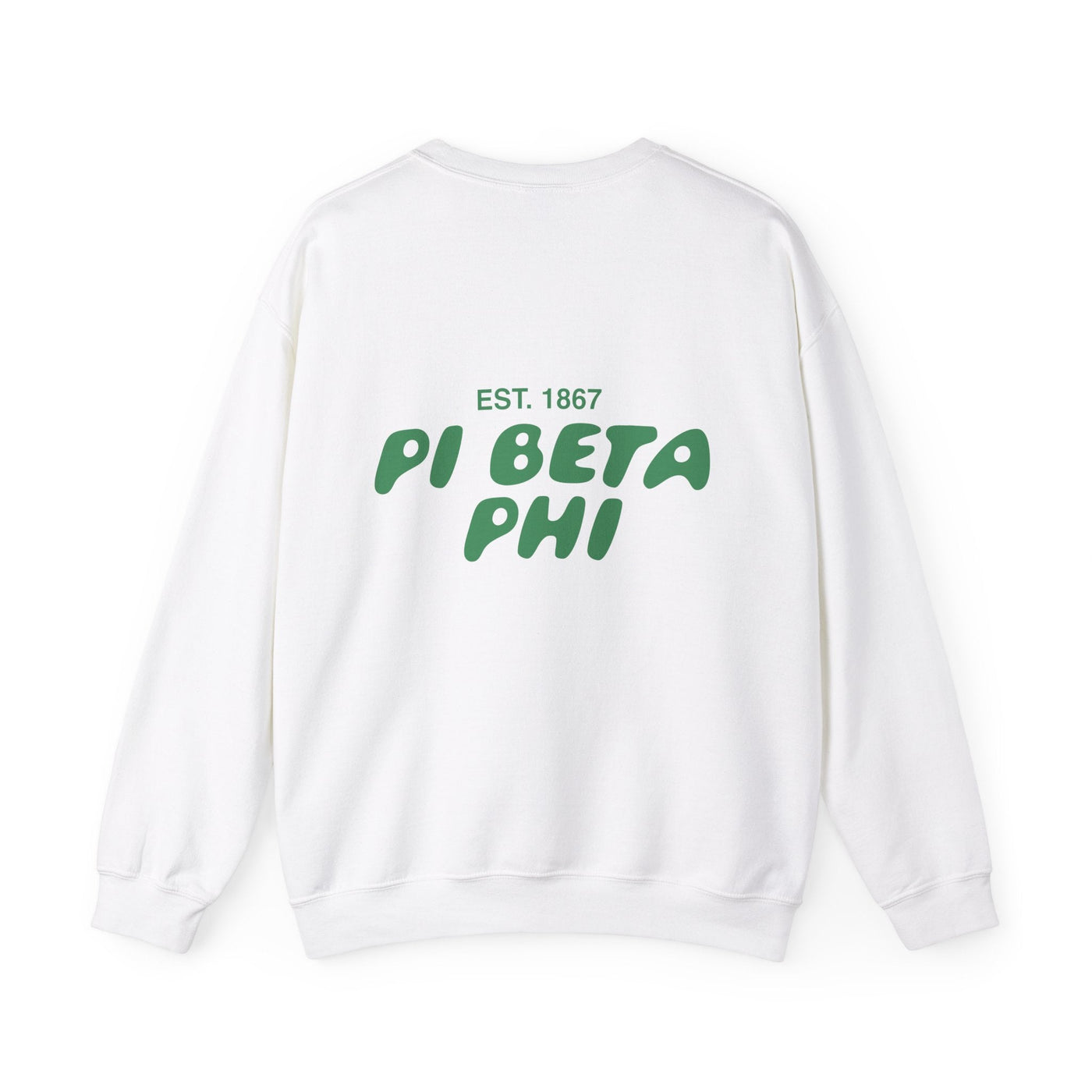 Pi Beta Phi Bubble Font Sorority Crewneck Sweatshirt | Pi Phi Trendy Sweatshirt | Big Little Gift | Recruitment Gift