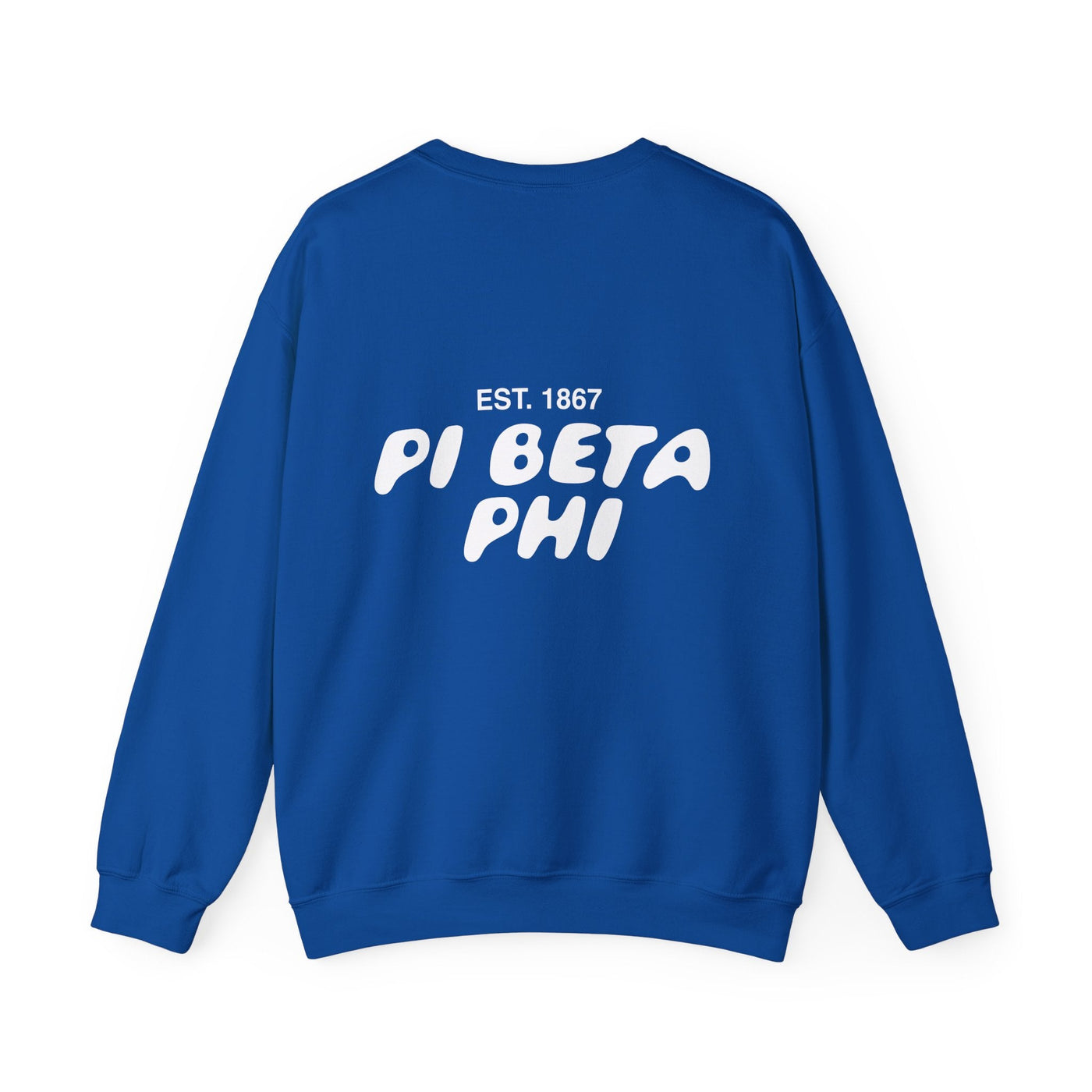 Pi Beta Phi Bubble Font Sorority Crewneck Sweatshirt | Pi Phi Trendy Sweatshirt | Big Little Gift | Recruitment Gift