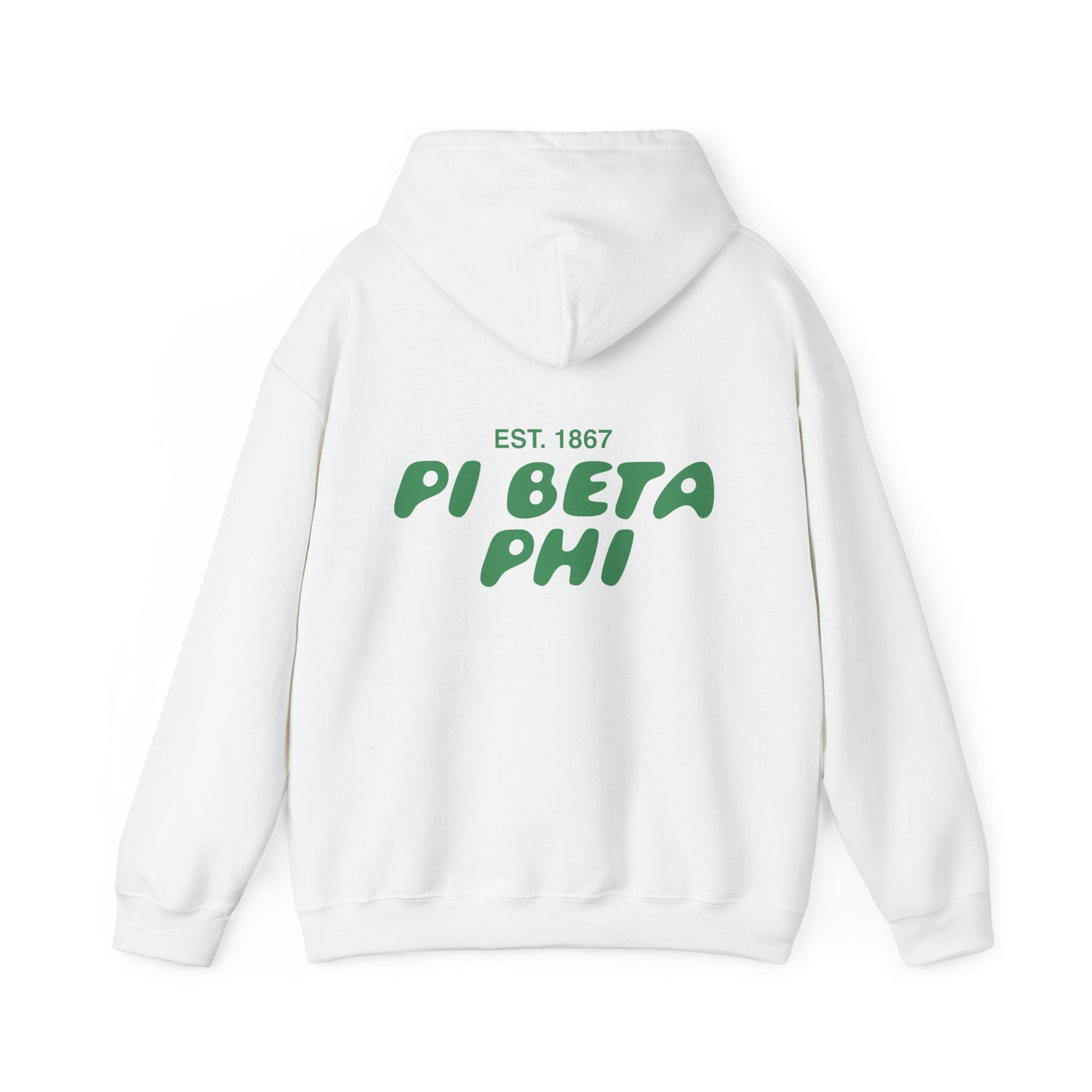 Pi Beta Phi Bubble Font Sorority Hoodie | Pi Phi Trendy Sweatshirt | Big Little Gift | Recruitment Gift