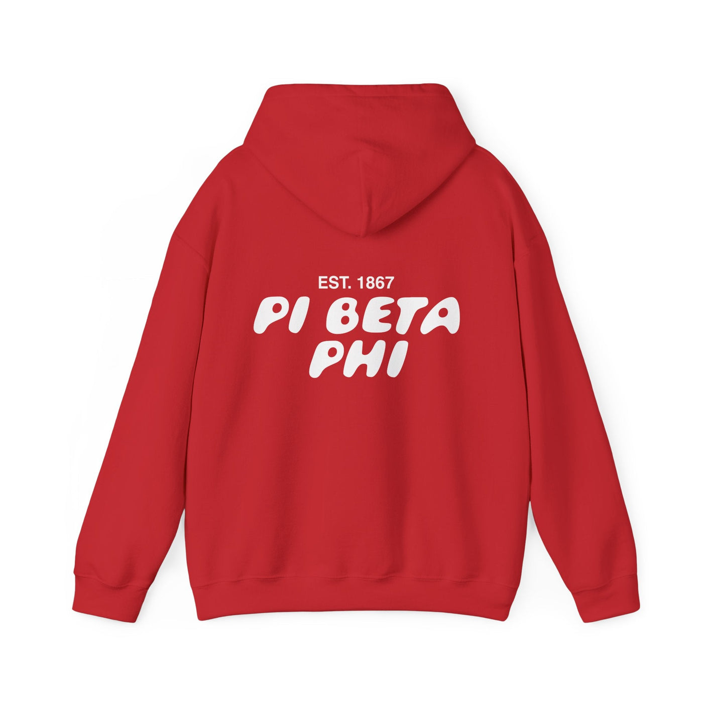 Pi Beta Phi Bubble Font Sorority Hoodie | Pi Phi Trendy Sweatshirt | Big Little Gift | Recruitment Gift