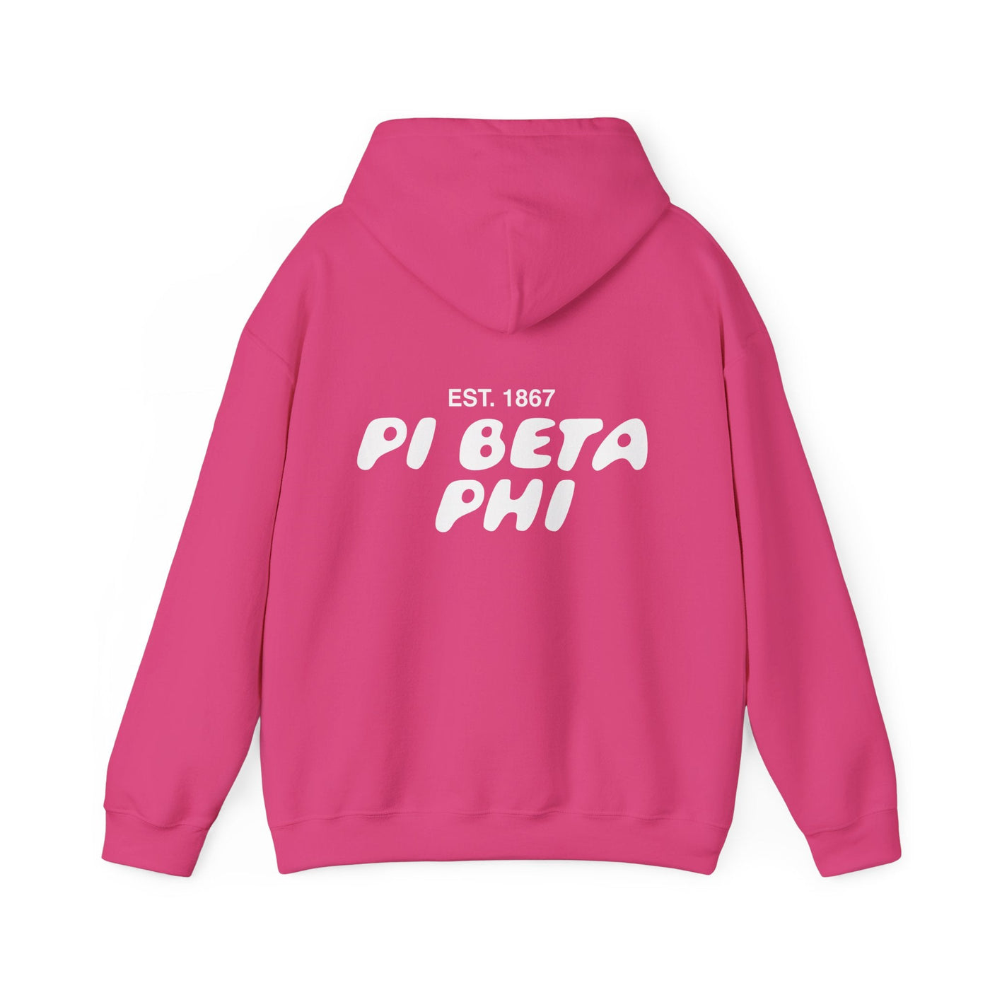 Pi Beta Phi Bubble Font Sorority Hoodie | Pi Phi Trendy Sweatshirt | Big Little Gift | Recruitment Gift