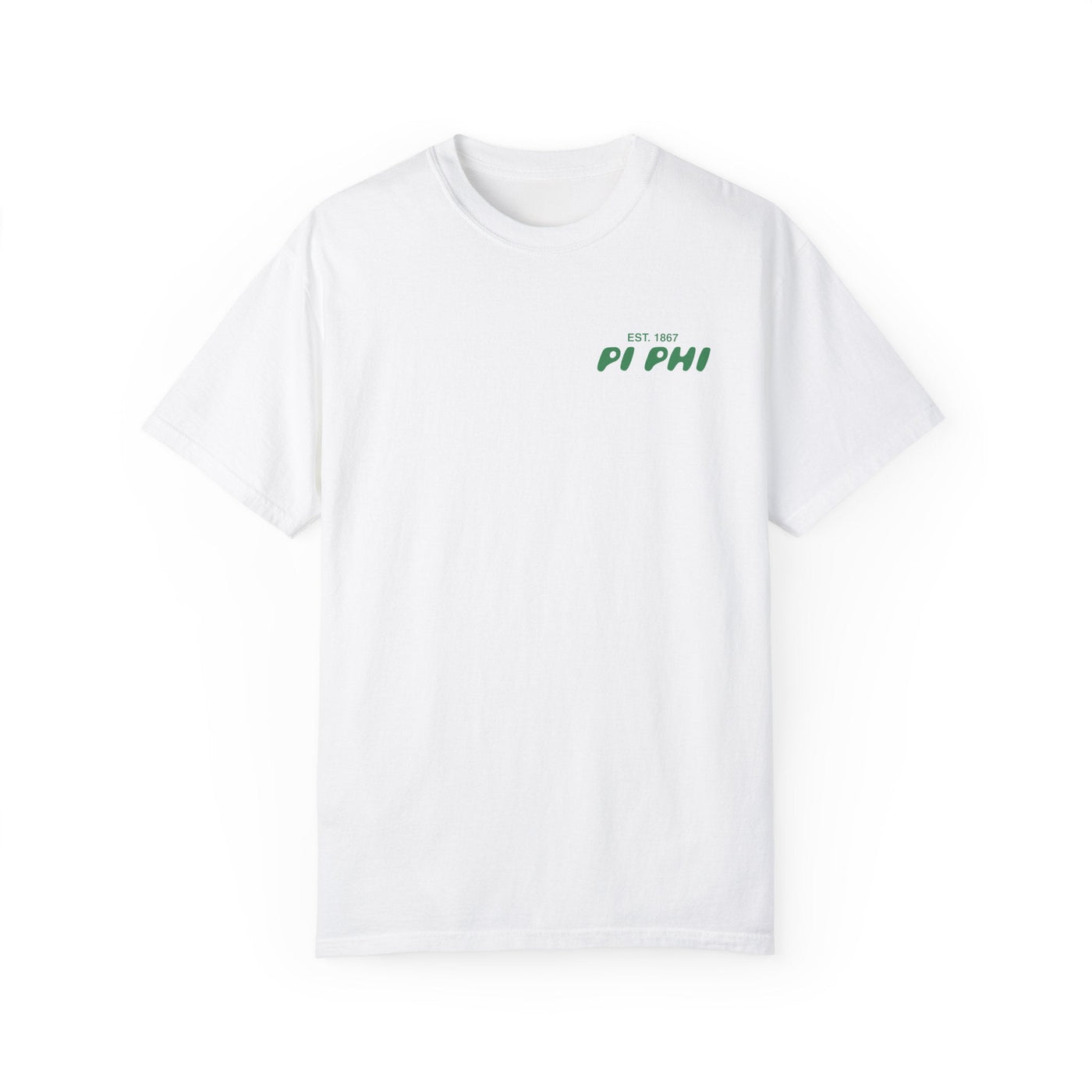 Pi Beta Phi Bubble Letter T-Shirt | Pi Phi Trendy College Greek Custom Oversized Shirt | Big Little Sorority T Shirt Gift