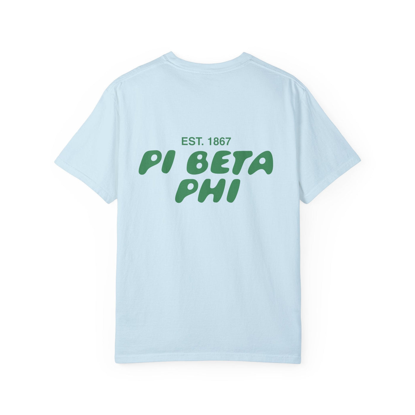 Pi Beta Phi Bubble Letter T-Shirt | Pi Phi Trendy College Greek Custom Oversized Shirt | Big Little Sorority T Shirt Gift