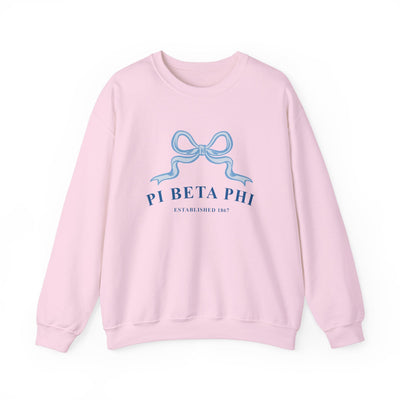 Pi Beta Phi Ribbon Sorority Crewneck | Pi Phi Trendy Sweatshirt Big Little Recruitment Gift