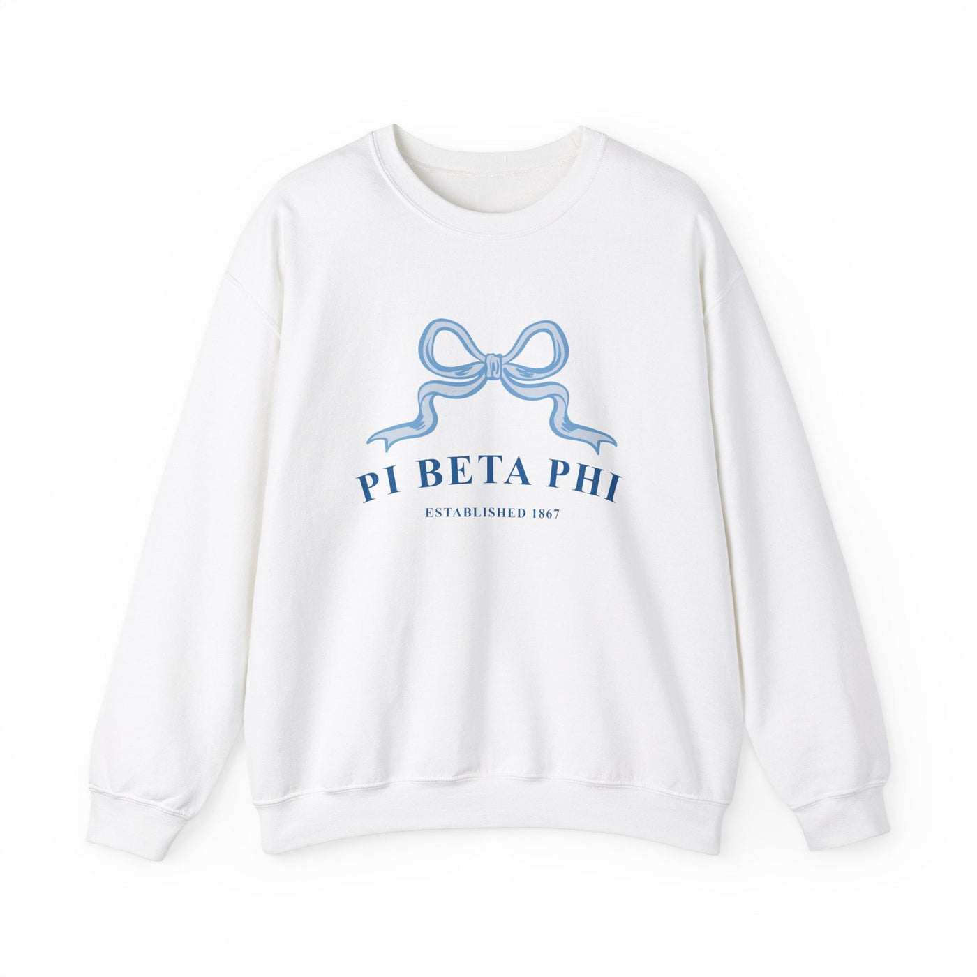 Pi Beta Phi Ribbon Sorority Crewneck | Pi Phi Trendy Sweatshirt Big Little Recruitment Gift