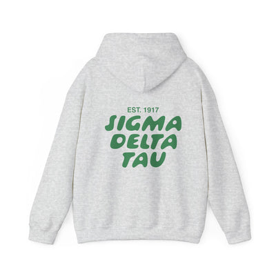 Sigma Delta Tau Bubble Font Sorority Hoodie | Sig Delt Trendy Sweatshirt | Big Little Gift | Recruitment Gift