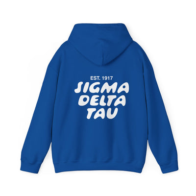 Sigma Delta Tau Bubble Font Sorority Hoodie | Sig Delt Trendy Sweatshirt | Big Little Gift | Recruitment Gift