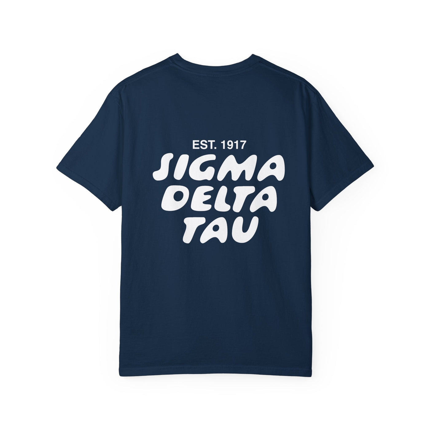 Sigma Delta Tau Bubble Letter T-Shirt | Sig Delt Trendy College Greek Custom Oversized Shirt | Big Little Sorority T Shirt Gift