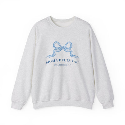 Sigma Delta Tau Ribbon Sorority Crewneck | Sig Delt Trendy Sweatshirt Big Little Recruitment Gift