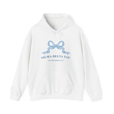 Sigma Delta Tau Ribbon Sorority Hoodie | Sig Delt Trendy Sweatshirt Big Little Recruitment Gift