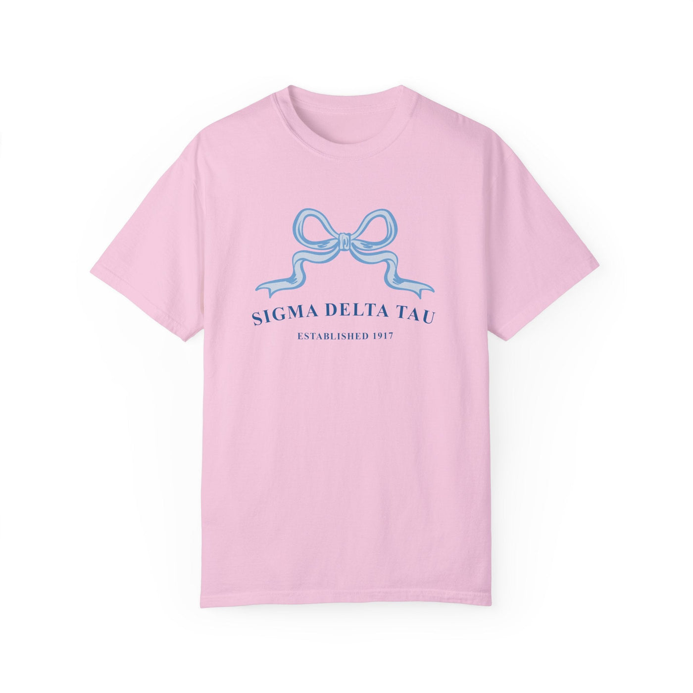 Sigma Delta Tau Ribbon Sorority T-Shirt | Sig Delt Trendy Shirt Big Little Recruitment Gift