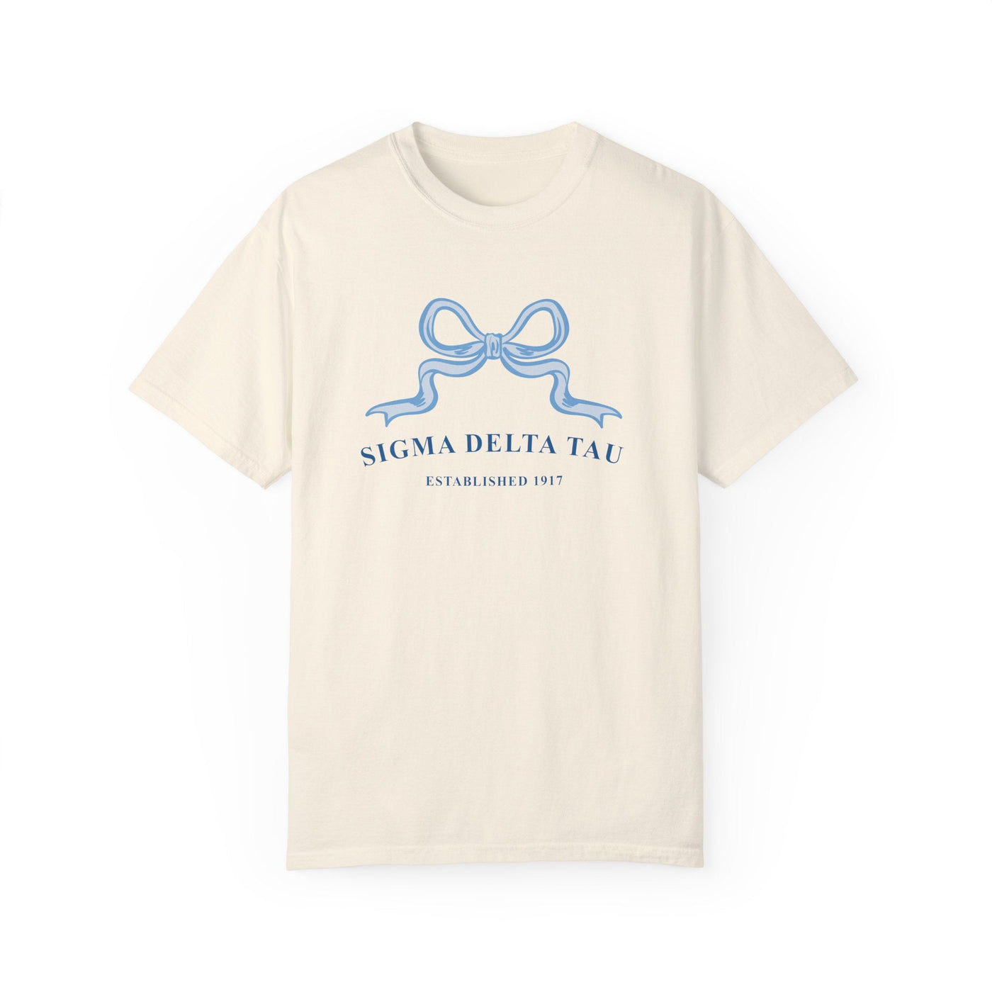 Sigma Delta Tau Ribbon Sorority T-Shirt | Sig Delt Trendy Shirt Big Little Recruitment Gift