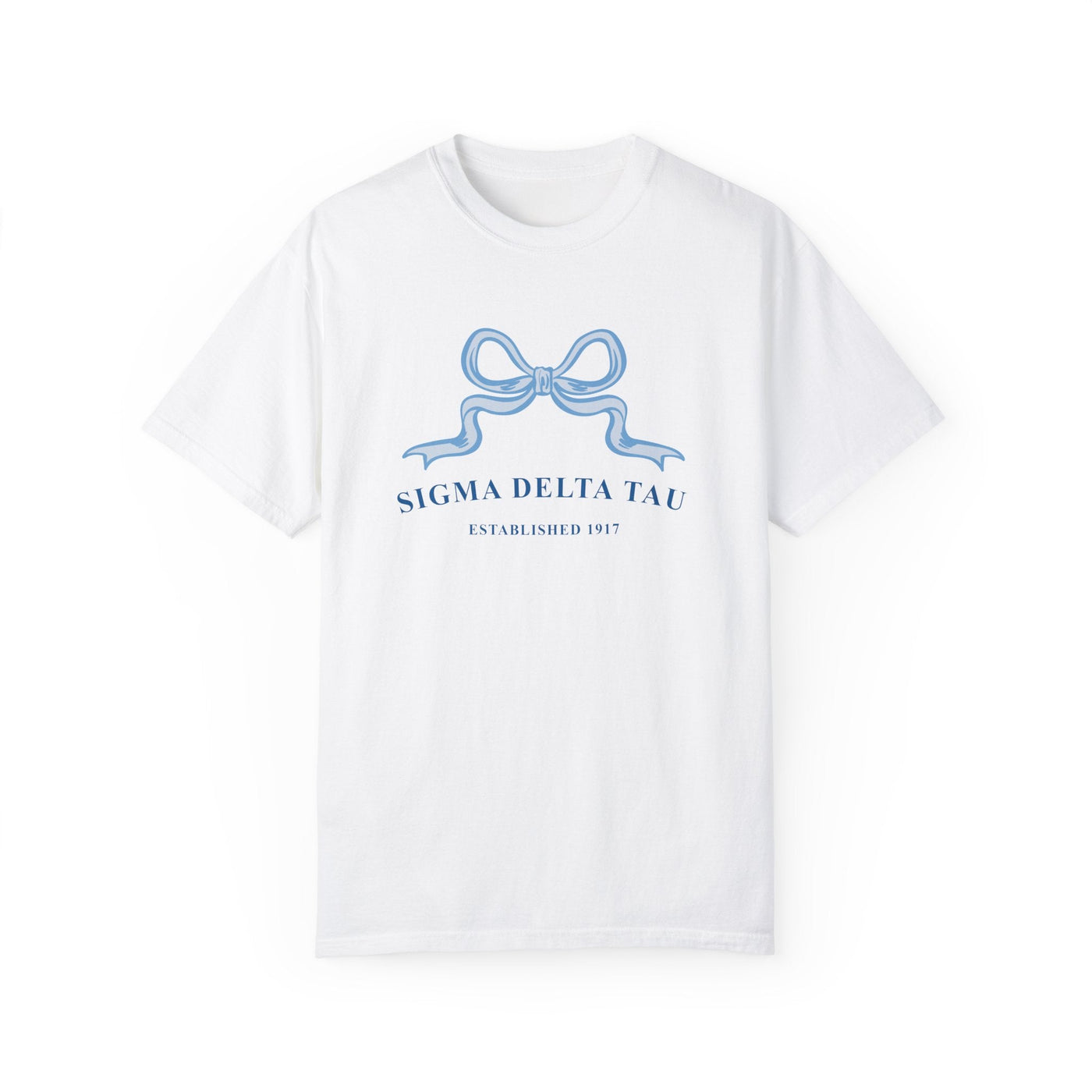 Sigma Delta Tau Ribbon Sorority T-Shirt | Sig Delt Trendy Shirt Big Little Recruitment Gift