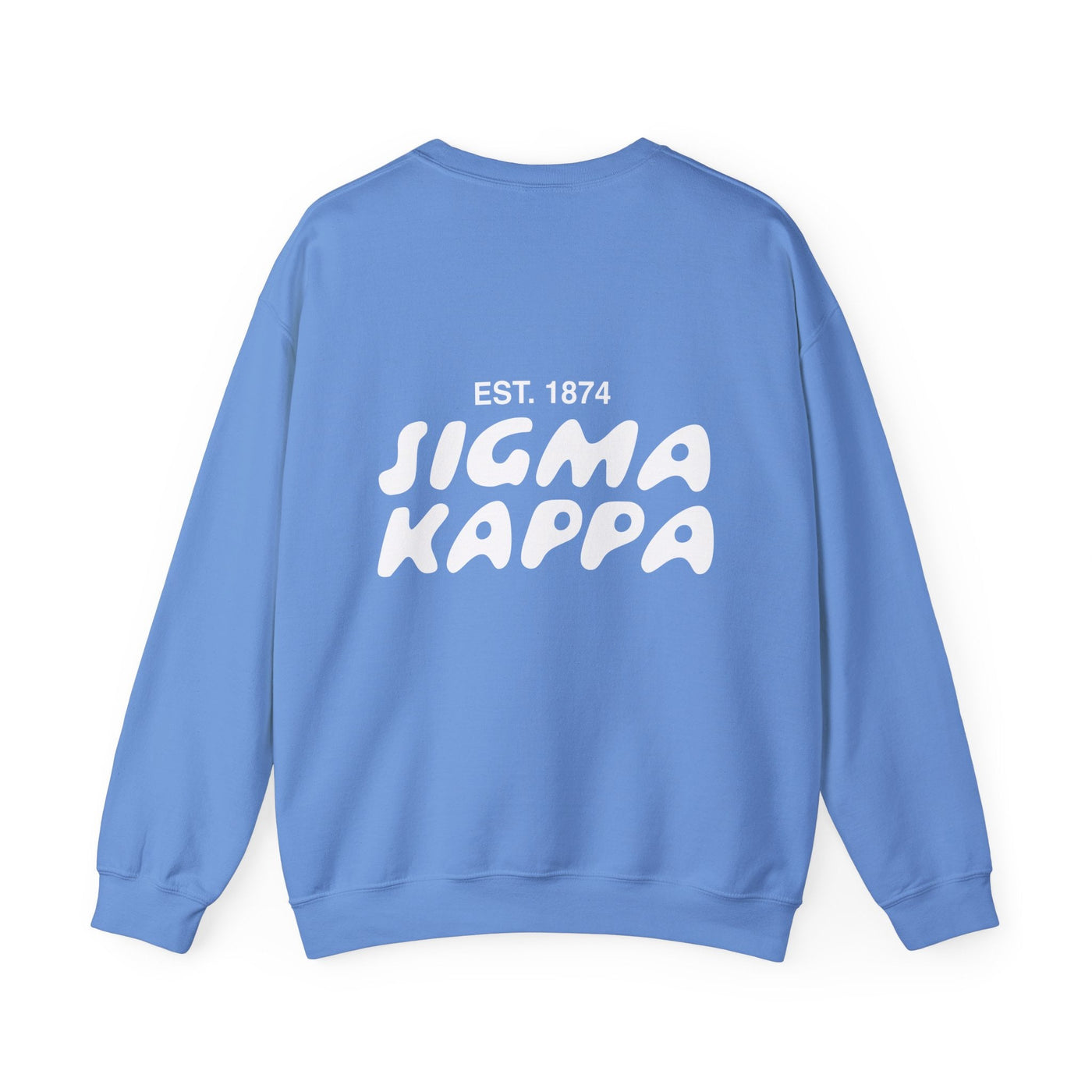 Sigma Kappa Bubble Font Sorority Crewneck Sweatshirt | Sig Kap Trendy Sweatshirt | Big Little Gift | Recruitment Gift