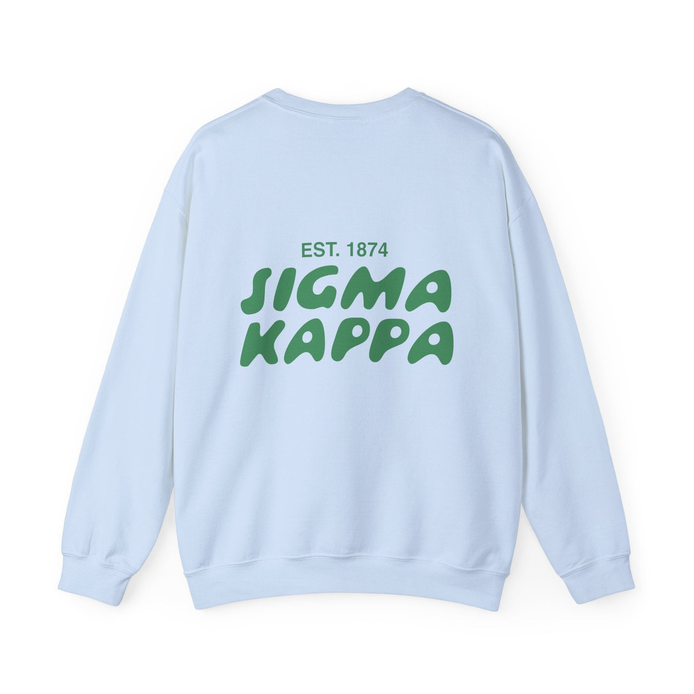 Sigma Kappa Bubble Font Sorority Crewneck Sweatshirt | Sig Kap Trendy Sweatshirt | Big Little Gift | Recruitment Gift