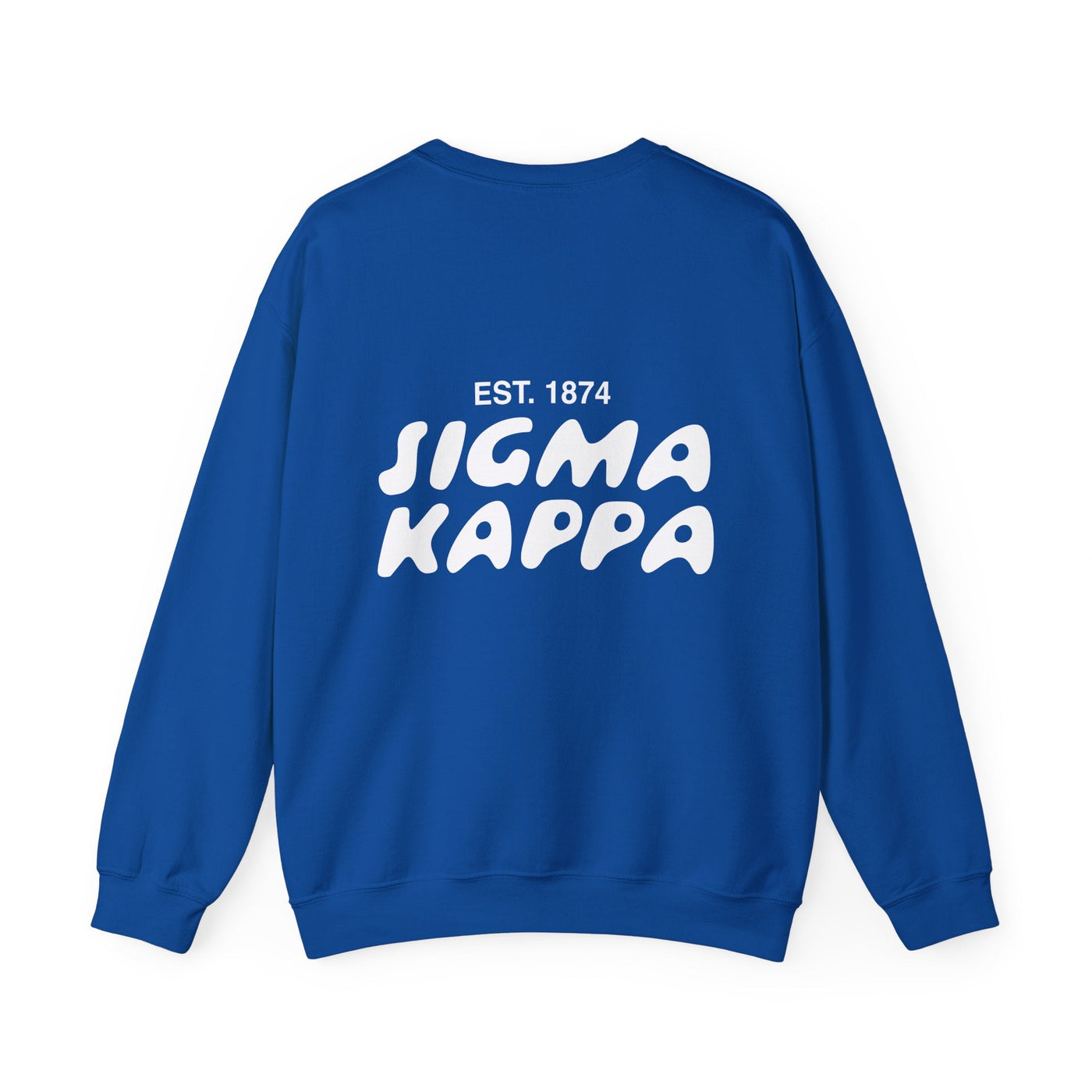 Sigma Kappa Bubble Font Sorority Crewneck Sweatshirt | Sig Kap Trendy Sweatshirt | Big Little Gift | Recruitment Gift