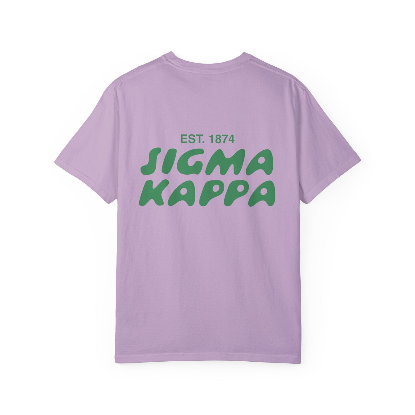 Sigma Kappa Bubble Letter T-Shirt | Sig Kap Trendy College Greek Custom Oversized Shirt | Big Little Sorority T Shirt Gift