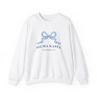 Sigma Kappa Ribbon Sorority Crewneck | Sig Kap Trendy Sweatshirt Big Little Recruitment Gift