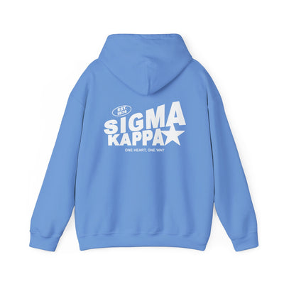 Sigma Kappa Trendy Star Sorority Hoodie | Sig Kap Cute Sweatshirt | Big Little Gift | Recruitment Gift