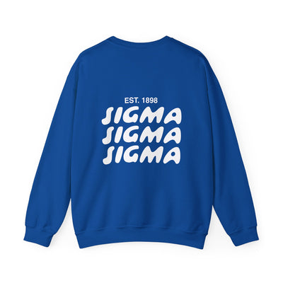 Sigma Sigma Sigma Bubble Font Sorority Crewneck Sweatshirt | Tri Sigma Trendy Sweatshirt | Big Little Gift | Recruitment Gift