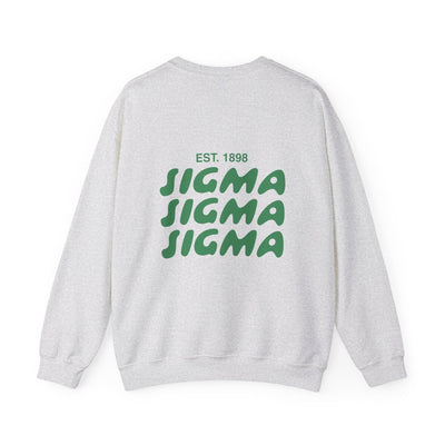 Sigma Sigma Sigma Bubble Font Sorority Crewneck Sweatshirt | Tri Sigma Trendy Sweatshirt | Big Little Gift | Recruitment Gift