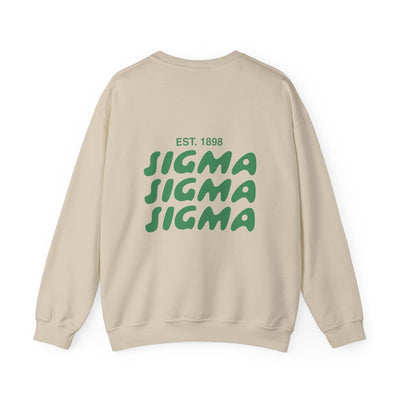 Sigma Sigma Sigma Bubble Font Sorority Crewneck Sweatshirt | Tri Sigma Trendy Sweatshirt | Big Little Gift | Recruitment Gift