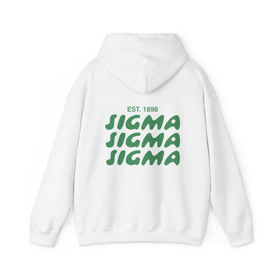 Sigma Sigma Sigma Bubble Font Sorority Hoodie | Tri Sigma Trendy Sweatshirt | Big Little Gift | Recruitment Gift