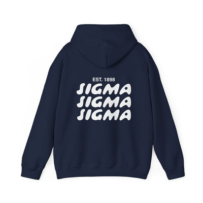 Sigma Sigma Sigma Bubble Font Sorority Hoodie | Tri Sigma Trendy Sweatshirt | Big Little Gift | Recruitment Gift