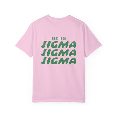 Sigma Sigma Sigma Bubble Letter T-Shirt | Tri Sigma Trendy College Greek Custom Oversized Shirt | Big Little Sorority T Shirt Gift