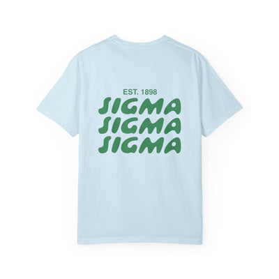 Sigma Sigma Sigma Bubble Letter T-Shirt | Tri Sigma Trendy College Greek Custom Oversized Shirt | Big Little Sorority T Shirt Gift