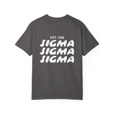 Sigma Sigma Sigma Bubble Letter T-Shirt | Tri Sigma Trendy College Greek Custom Oversized Shirt | Big Little Sorority T Shirt Gift