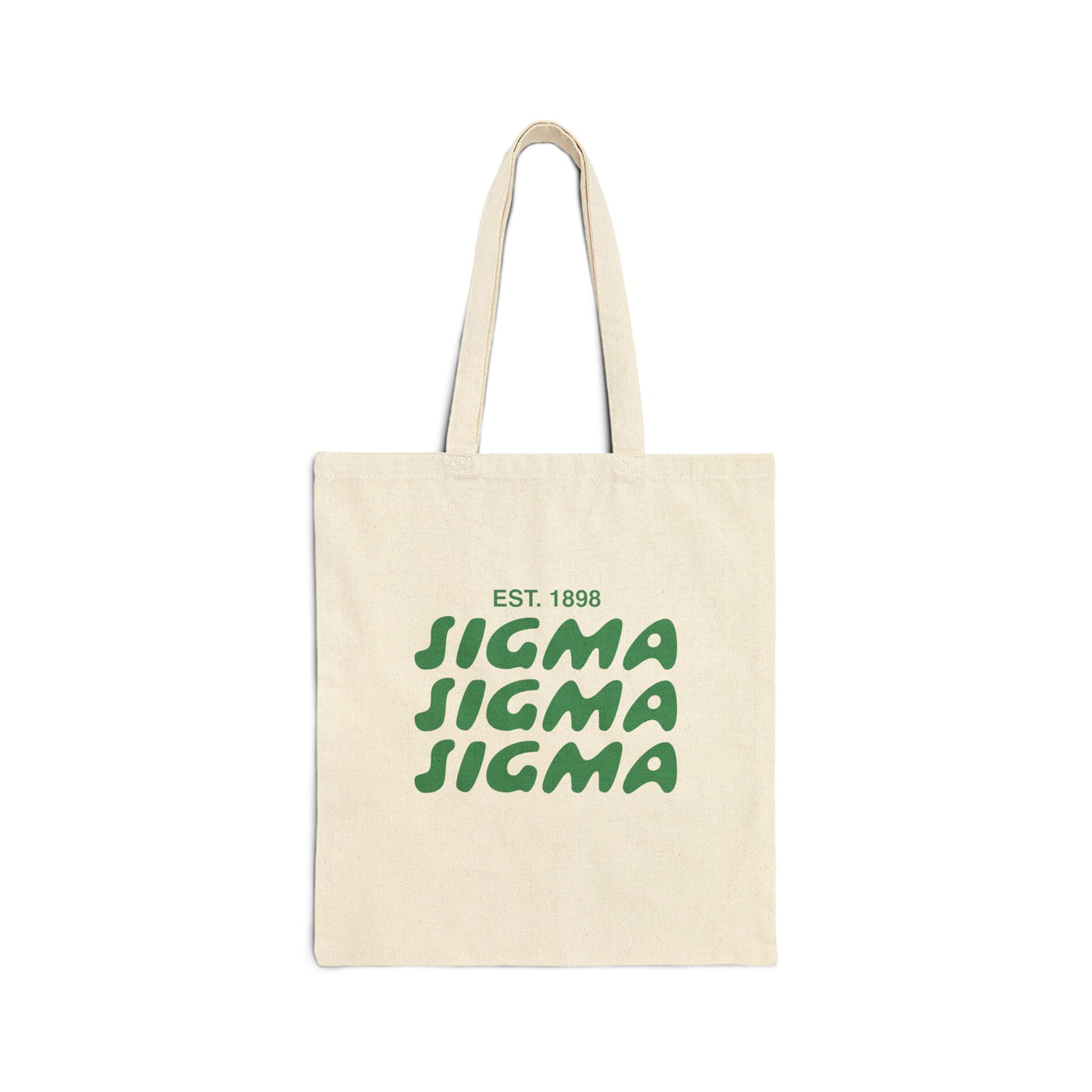 Sigma Sigma Sigma Bubble Text Trendy Tote Bag | Tri Sigma College Sorority Beach Bag | Big Little Gift