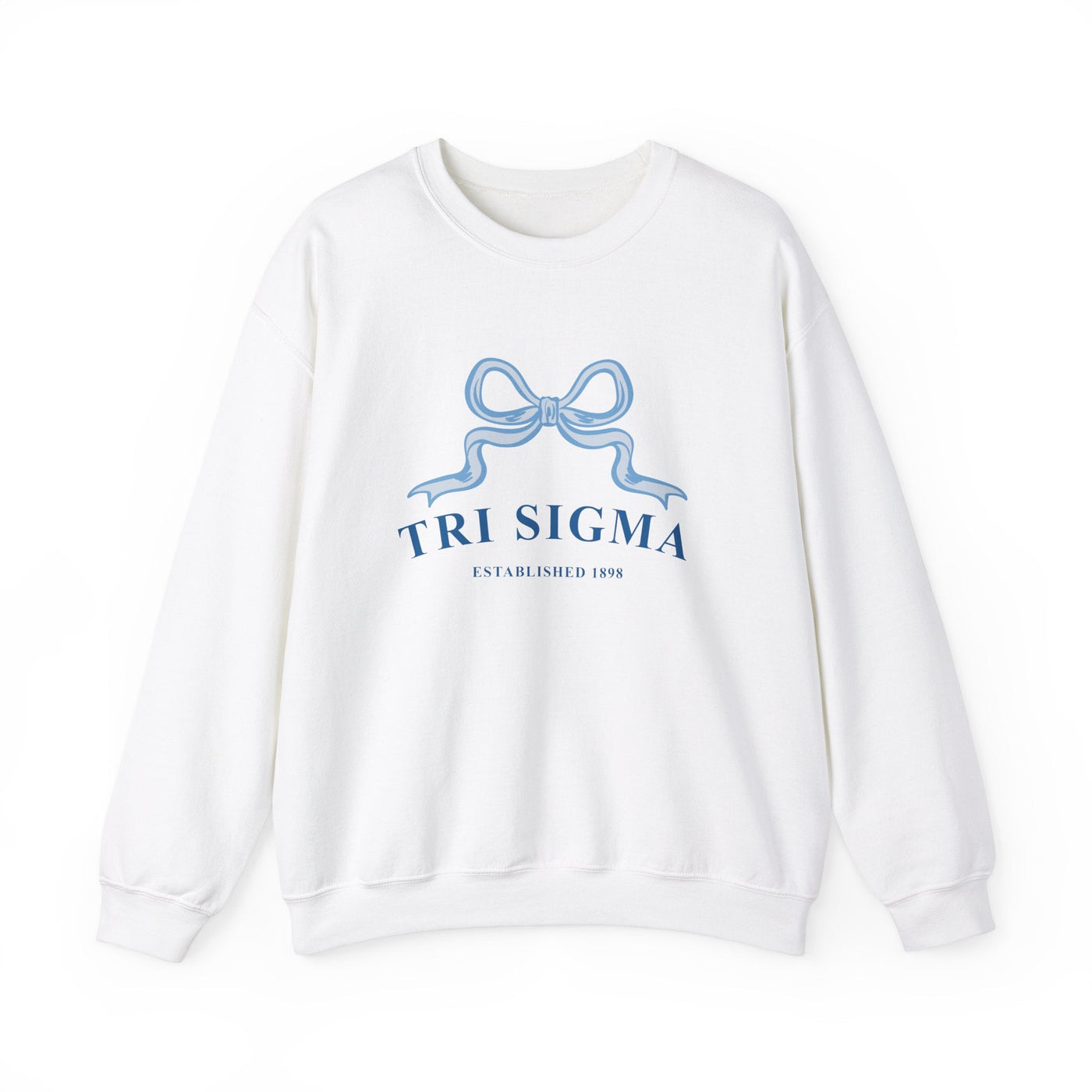 Sigma Sigma Sigma Ribbon Sorority Crewneck | Tri Sigma Trendy Sweatshirt Big Little Recruitment Gift