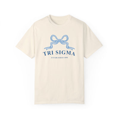 Sigma Sigma Sigma Ribbon Sorority T-Shirt | Tri Sigma Trendy Shirt Big Little Recruitment Gift