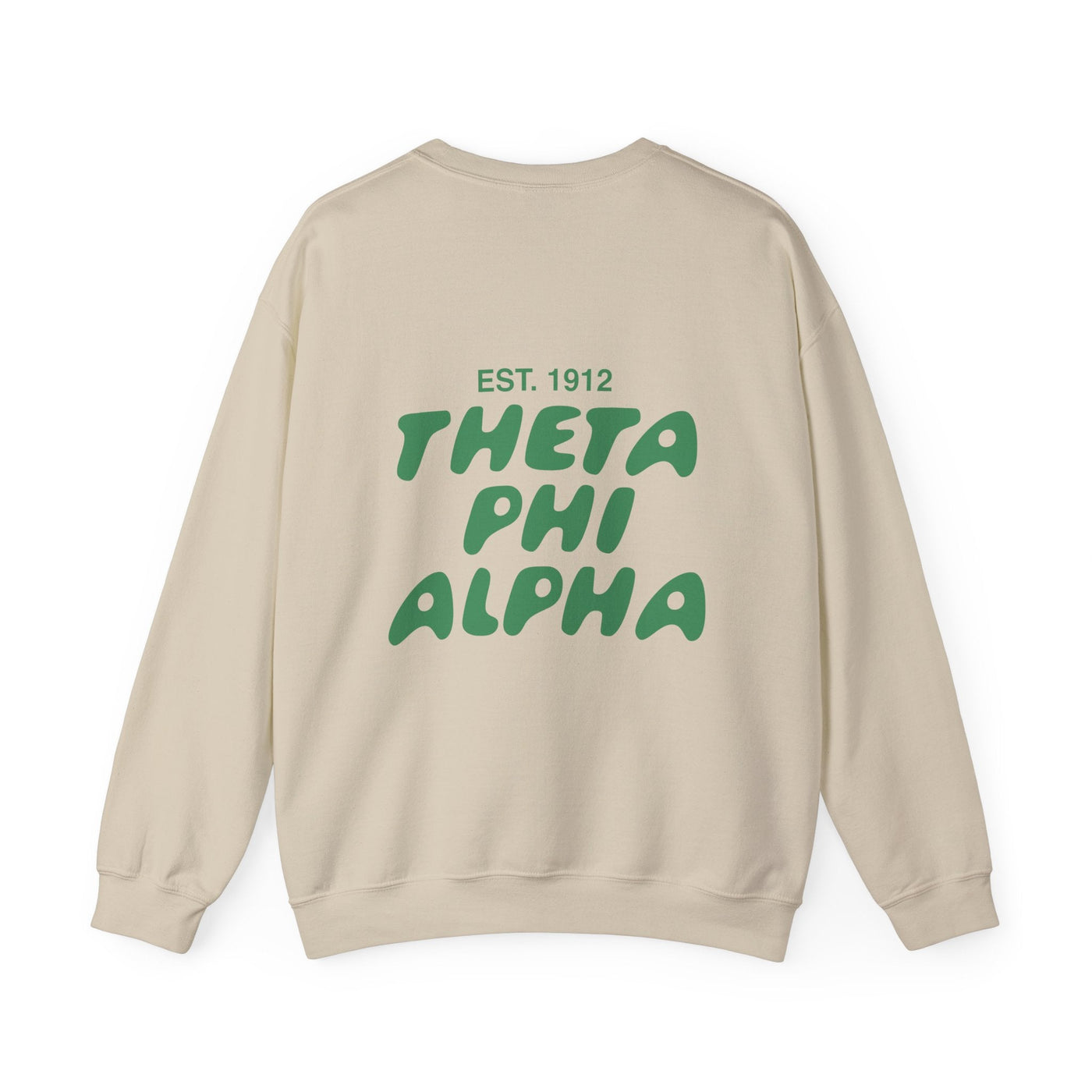 Theta Phi Alpha Bubble Font Sorority Crewneck Sweatshirt | Theta Phi Trendy Sweatshirt | Big Little Gift | Recruitment Gift