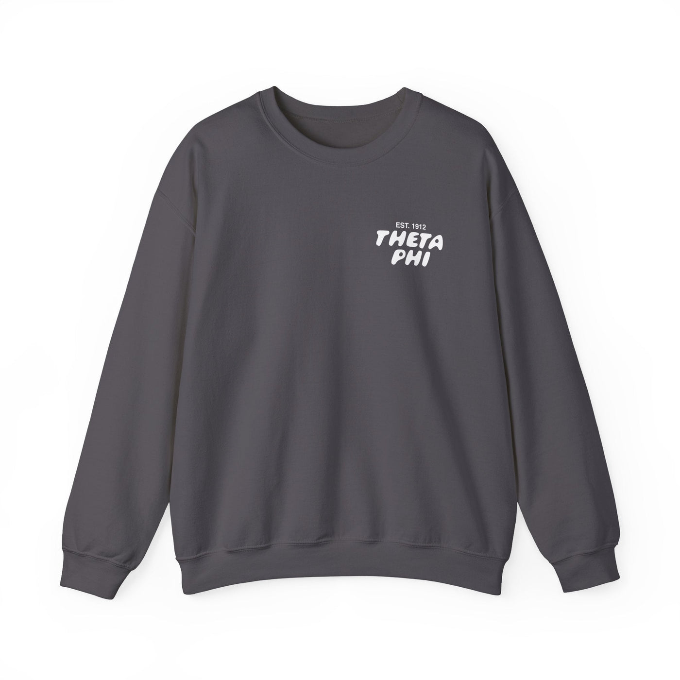 Theta Phi Alpha Bubble Font Sorority Crewneck Sweatshirt | Theta Phi Trendy Sweatshirt | Big Little Gift | Recruitment Gift