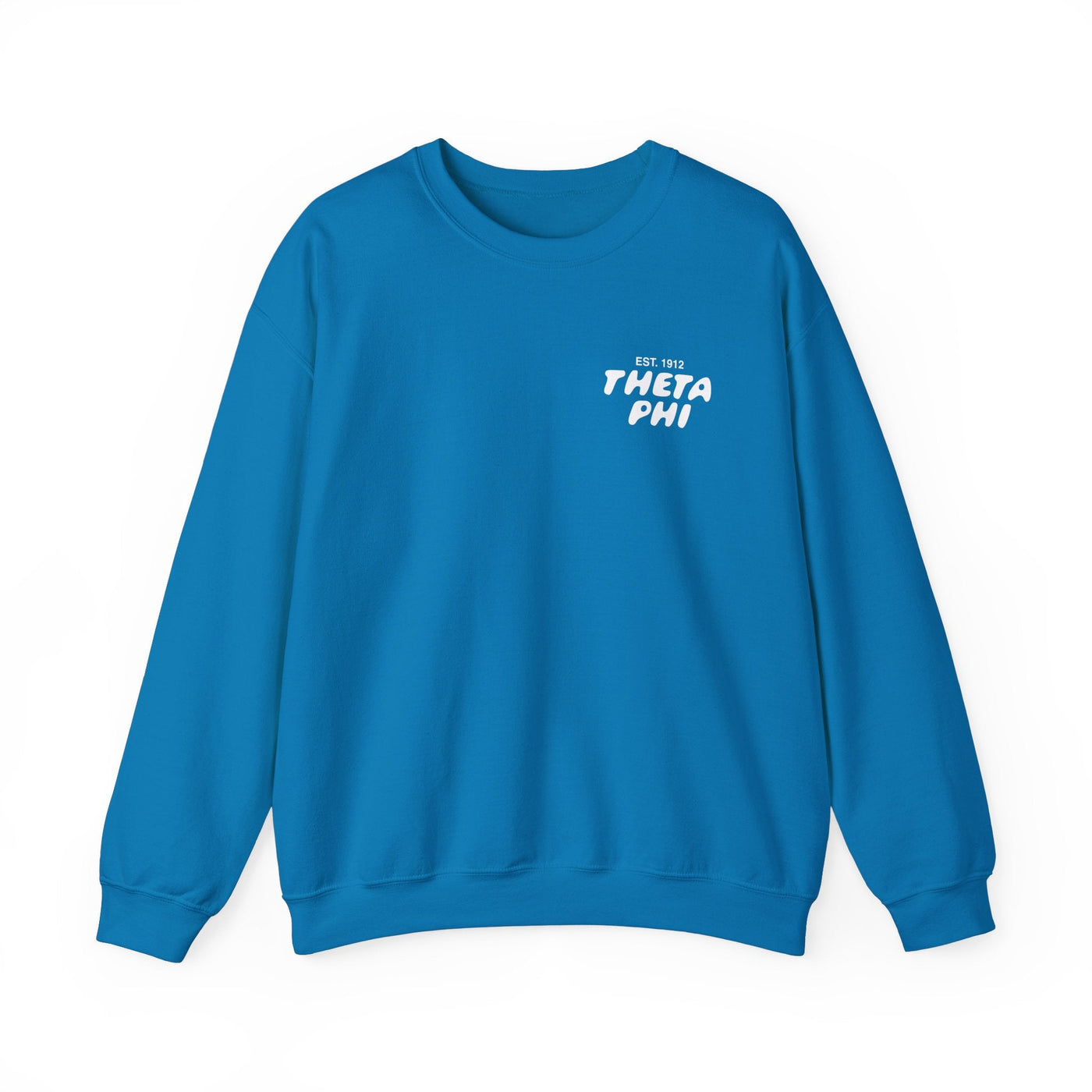 Theta Phi Alpha Bubble Font Sorority Crewneck Sweatshirt | Theta Phi Trendy Sweatshirt | Big Little Gift | Recruitment Gift