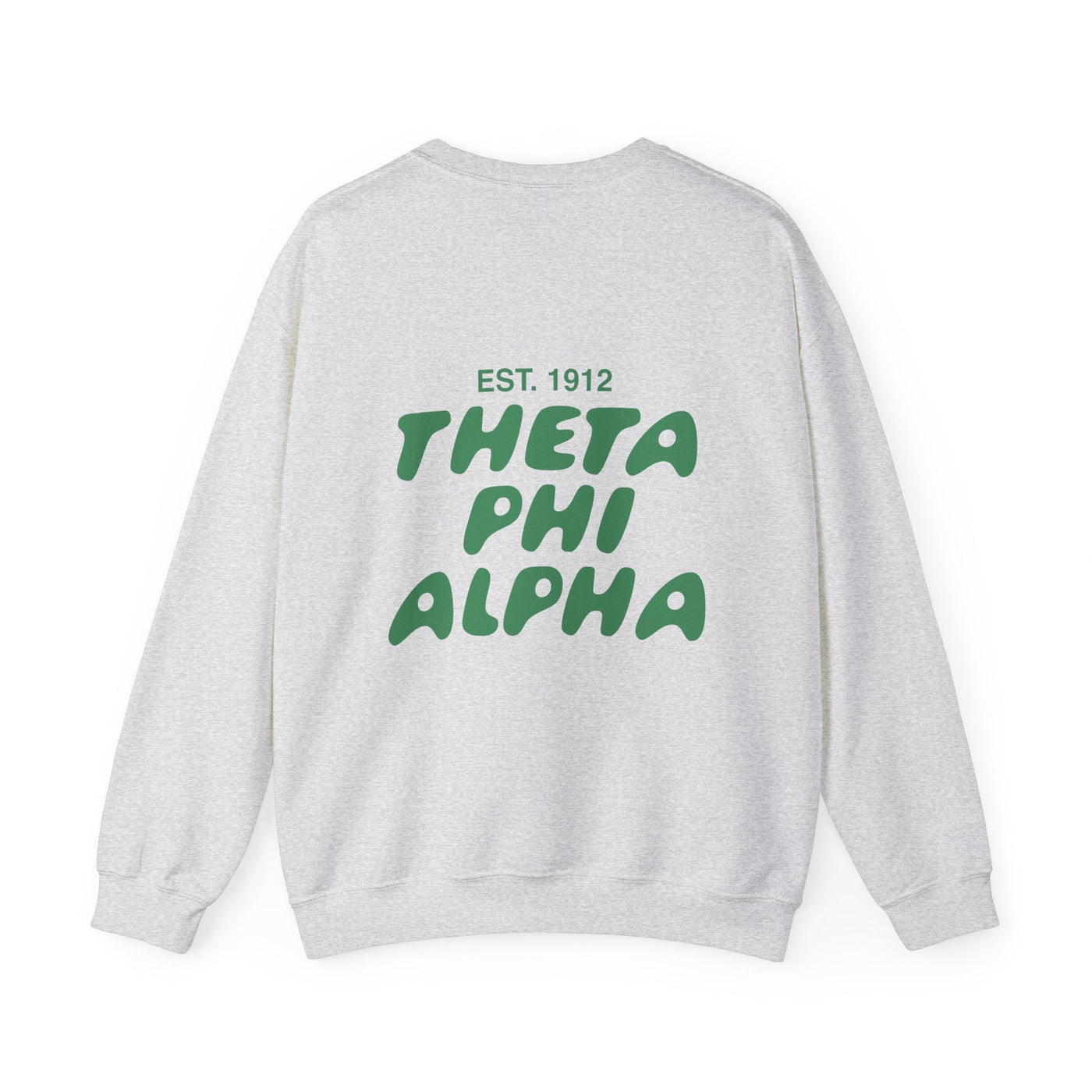 Theta Phi Alpha Bubble Font Sorority Crewneck Sweatshirt | Theta Phi Trendy Sweatshirt | Big Little Gift | Recruitment Gift