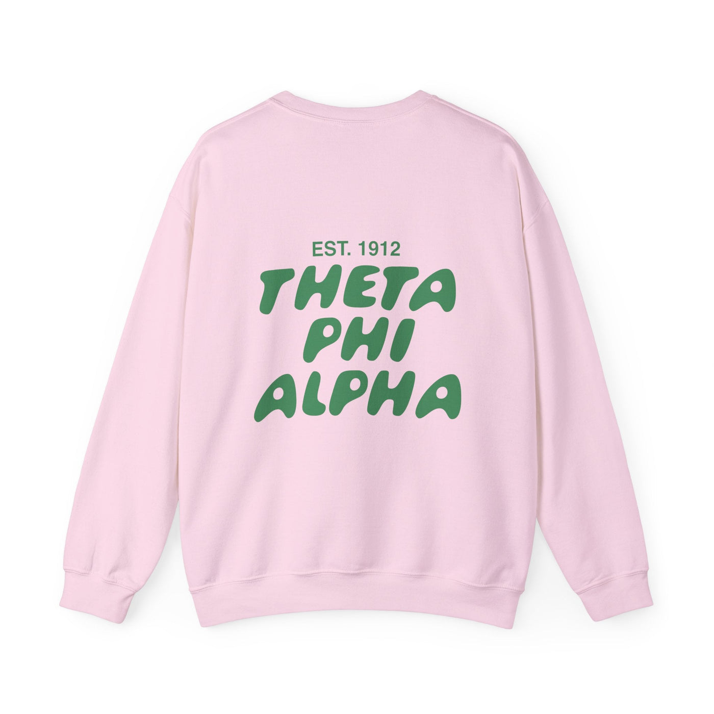 Theta Phi Alpha Bubble Font Sorority Crewneck Sweatshirt | Theta Phi Trendy Sweatshirt | Big Little Gift | Recruitment Gift