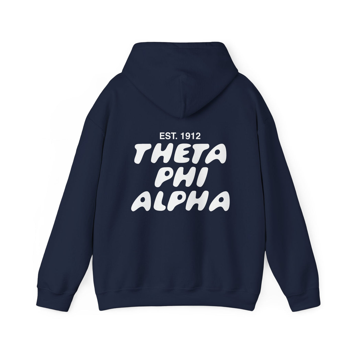 Theta Phi Alpha Bubble Font Sorority Hoodie | Theta Phi Trendy Sweatshirt | Big Little Gift | Recruitment Gift