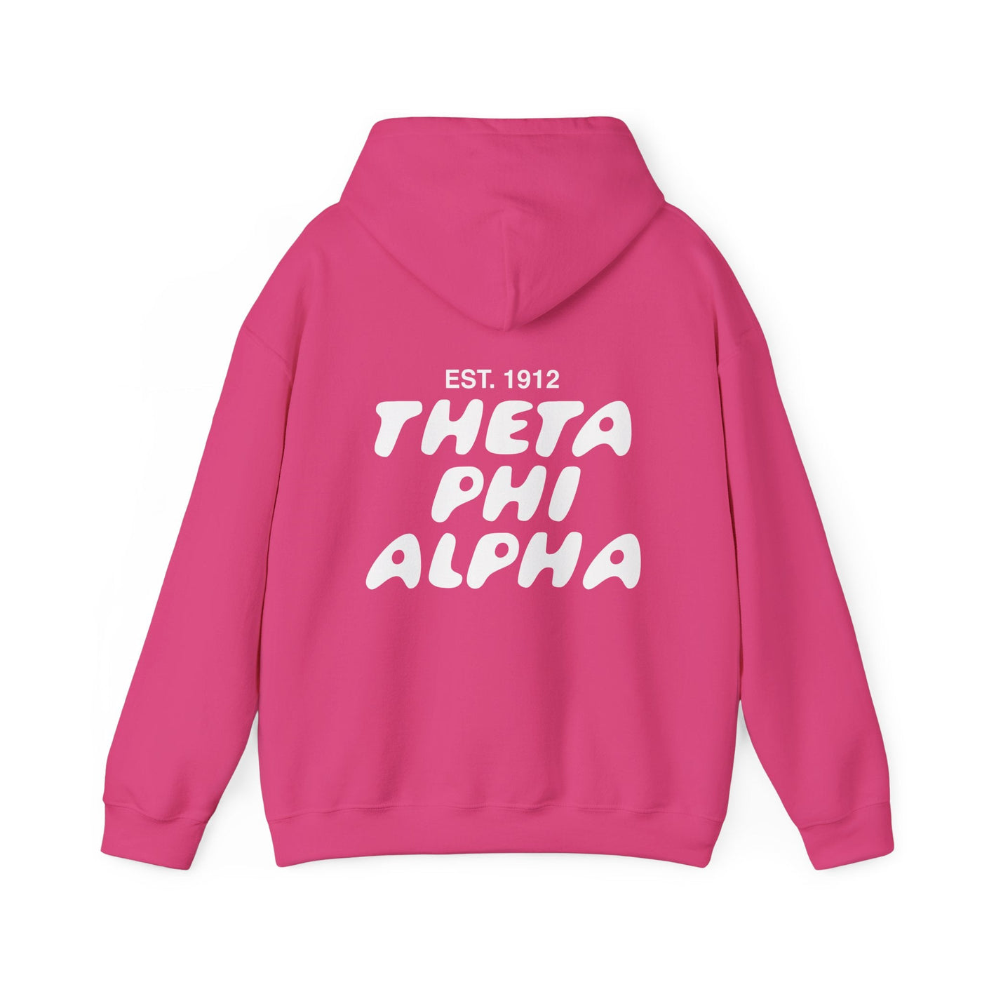 Theta Phi Alpha Bubble Font Sorority Hoodie | Theta Phi Trendy Sweatshirt | Big Little Gift | Recruitment Gift