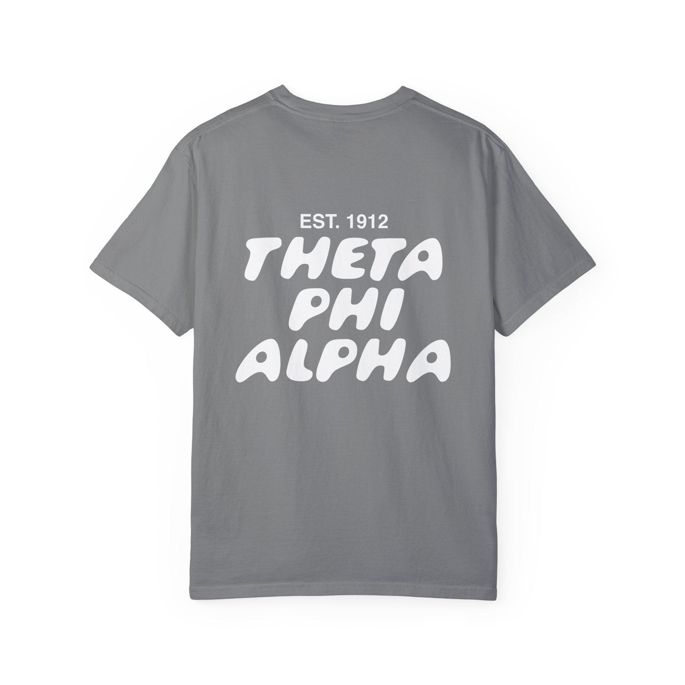 Theta Phi Alpha Bubble Letter T-Shirt | Theta Phi Trendy College Greek Custom Oversized Shirt | Big Little Sorority T Shirt Gift